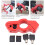 Red Lock for Motorcycle Handlebars, Alloy 16