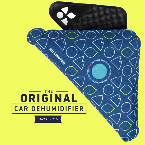 Reusable Triangle Car Dehumidifier Bags x2 Blue 1