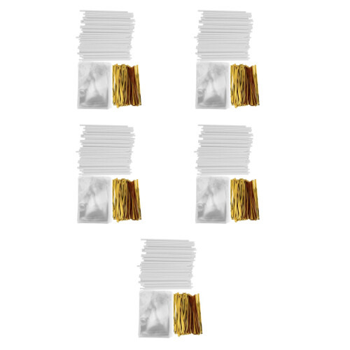 5Sets White Cake Pop Sticks for Party Favors and Candy Making 2