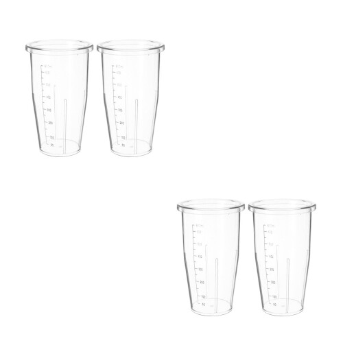 4Pcs Transparent Mixing Cups with Scale for Blender Replacement Use 1