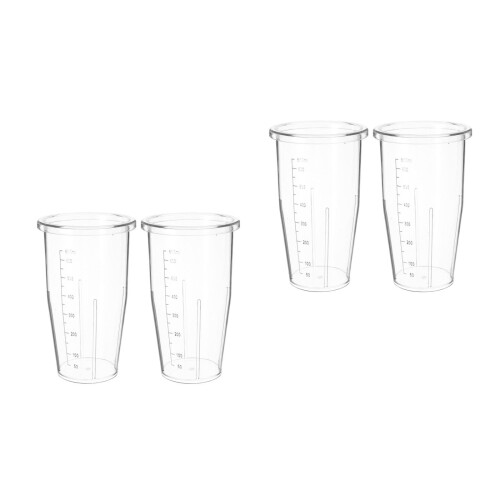 4Pcs Transparent Mixing Cups with Scale for Blender Replacement Use 2
