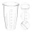 4Pcs Transparent Mixing Cups with Scale for Blender Replacement Use 8