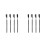 8Pcs Portable Black Metal Eyelash Comb and Eyelash Separator Tool 6