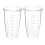 4Pcs Transparent Mixing Cups with Scale for Blender Replacement Use 10