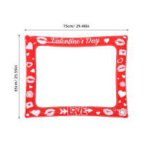 5Pcs Valentines Day Inflatable Photo Booth Props Plastic Party Frames