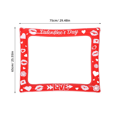 5Pcs Valentines Day Inflatable Photo Booth Props Plastic Party Frames