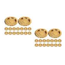 60Pcs Pet Golden Round Cake Stand Mousse Cake Plates for Celebrations