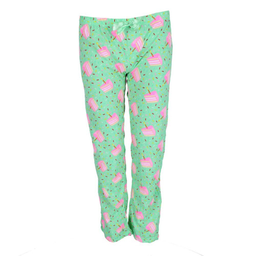 Roll Outta Bed Women's Patterned Knit Open Bottom Pyjama Pants