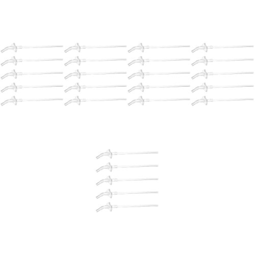25Ensembles Pailles Silicone Transparentes Usage Polyvalent 2