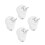 4Pcs White Male Electrical Plug 16A Pc Copper Repair Replacement Ends 2