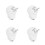 4Pcs White Male Electrical Plug 16A Pc Copper Repair Replacement Ends 3
