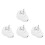 4Pcs White Male Electrical Plug 16A Pc Copper Repair Replacement Ends 4