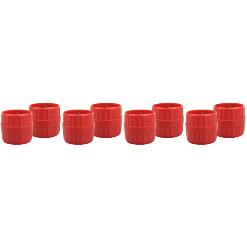 8Pcs Spring Steel Copper PVC Pipe Deburring Tool Red 2