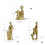 Hars man en hond standbeeld voor thuis desktop plank-Wit BY25091 4