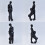 Hars man en hond standbeeld voor thuis desktop plank-Wit BY25091 5