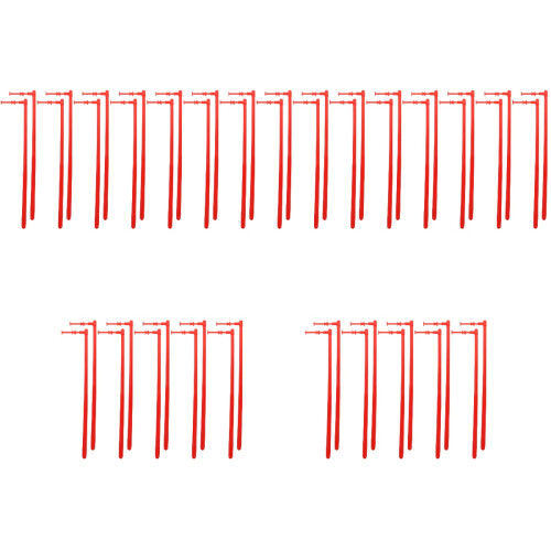 50Pcs Durable Red Plastic Windmill Poles for DIY Garden Decorations 1