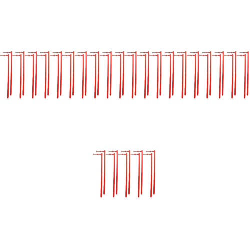 50Pcs Durable Red Plastic Windmill Poles for DIY Garden Decorations 2