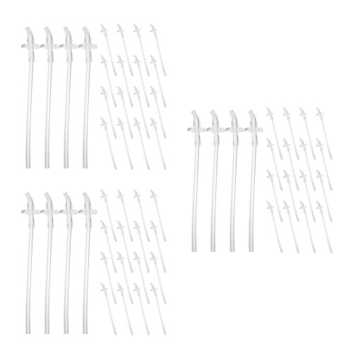 3Ensembles Pailles Réutilisables Transparentes Silicone Bébé 1