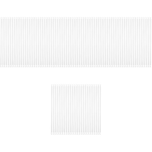 100Pcs White Hanging File Bars Metal Holder for Documents and Bills 1