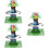 6Sets Rustic Football Cake Stand Multi-Layer Cupcake and Snack Display 6