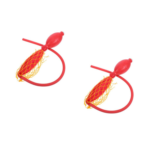 2Pièces Double Ampoule En Caoutchouc Rouge Pour Labo Polyvalent 1
