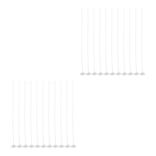 100Pcs Candle Making Wicks Cotton with Galvanized Iron Base for DIY 1