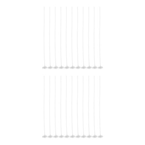 100Pcs Candle Making Wicks Cotton with Galvanized Iron Base for DIY 2