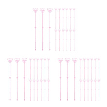 240Pcs Pink Plastic Flower Card Holder Picks for Wedding and Table Use