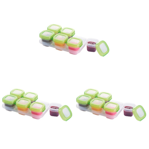 18Pcs Durable Baby Food Container Light -Keeping 1