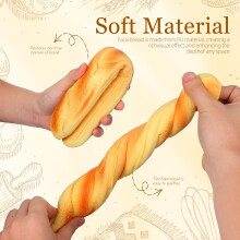 6Pcs Simulation Bread Props PU Fake Loaf Assorted Color Decorative Use