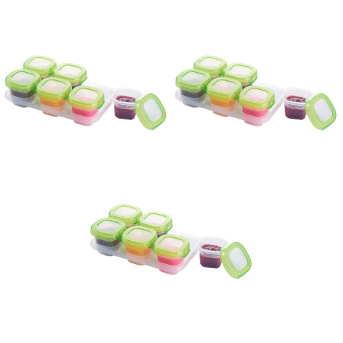 18Pcs Durable Baby Food Container Light -Keeping 2
