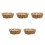 5Pcs Khaki Basket for Fruit Vegetable Storage and Serving Tray 2