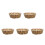 5Pcs Khaki Basket for Fruit Vegetable Storage and Serving Tray 5