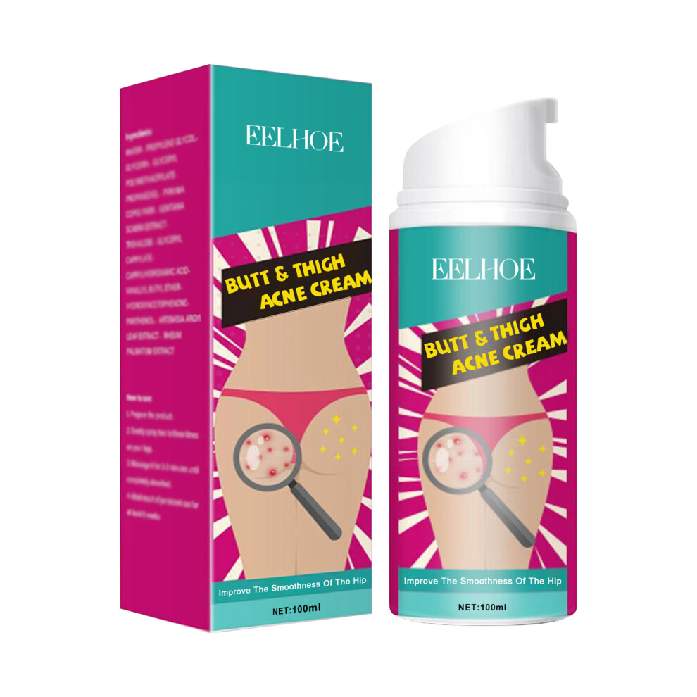 EELHOE Buttocks and Thigh Acne Cleansing Cream Cleans and Cares Skin for Body, Back, Buttocks and Thighs Acne Acne