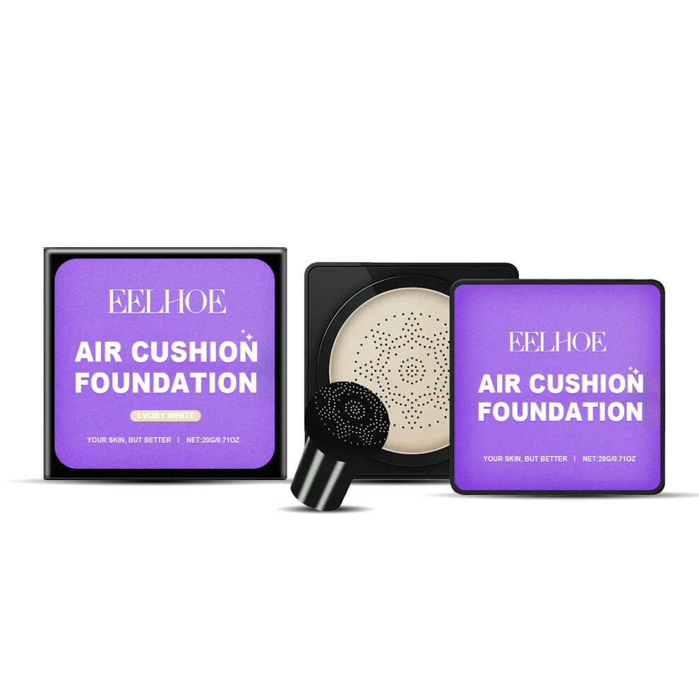 EELHOE Mushroom Cushion Foundation Small Mushroom Cushion Easily applies makeup, moisturizes and conceals blemishes