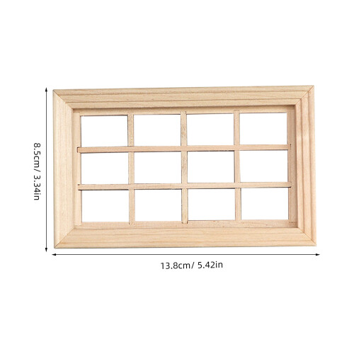 2Pièces Cadres Miniatures En Bois Beige Accessoire Décor Maison 1