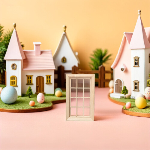 2Pièces Cadres Miniatures En Bois Beige Accessoire Décor Maison 2