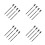 16Pièces Séparateur Cils En Acier Noir Outil 6