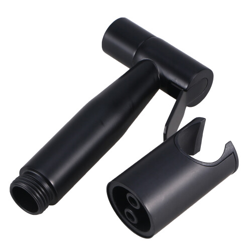 2Ensemble Spray Bidet Acier Inox Noire Avec Support Pour 2