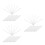 30Pcs White Handheld Folding Fan Frames Plastic for DIY Craft Making 5