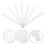 30Pcs White Handheld Folding Fan Frames Plastic for DIY Craft Making 8