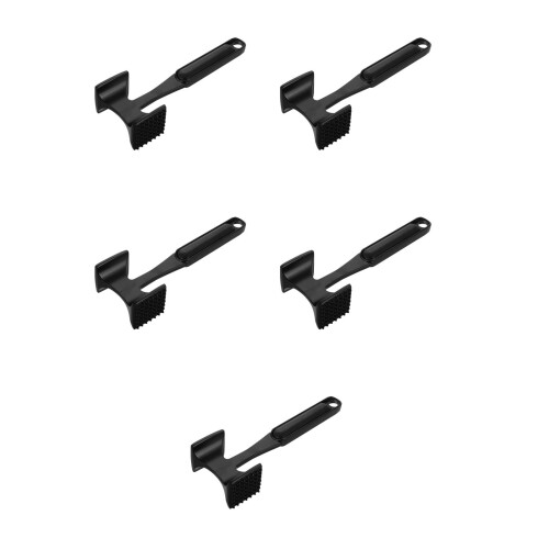 5Pcs Black Dual-Sided Aluminum Meat Tenderizer Hammer Kitchen Tool 1