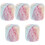 5Rolls Multi Gradient Cotton Yarn Thick Soft Yarn for Knitting Clothes 2