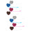 8Pcs Assorted Color Silicone Straw Caps Reusable Drink Straw Covers 6