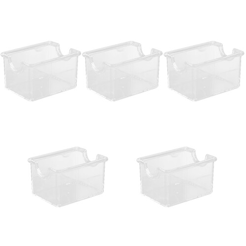 5Pcs Acrylic Tea Bag Storage Box Sugar Packet Organizer 1