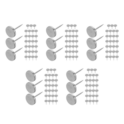 150Pcs Silver Flat Round Thumbtacks for Posters and Picture Hanging 2