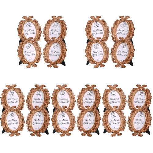 20Pcs Compact Vintage Picture Frames Multi Color Resin Frames