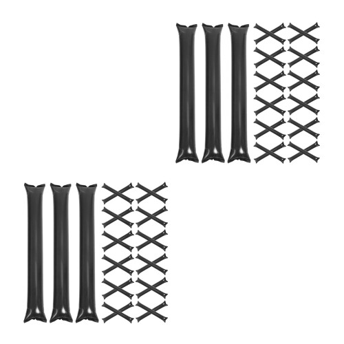 100Pièces Sticks De Cheering Gonflables Robusts En Plastique Noir