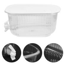 2Pcs Transparent ABS Beverage Jugs with Faucet for Home Fridge Storage
