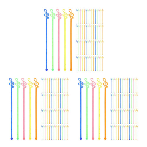 150Pcs Multi Color Musical Note Cocktail Bar Tools 1